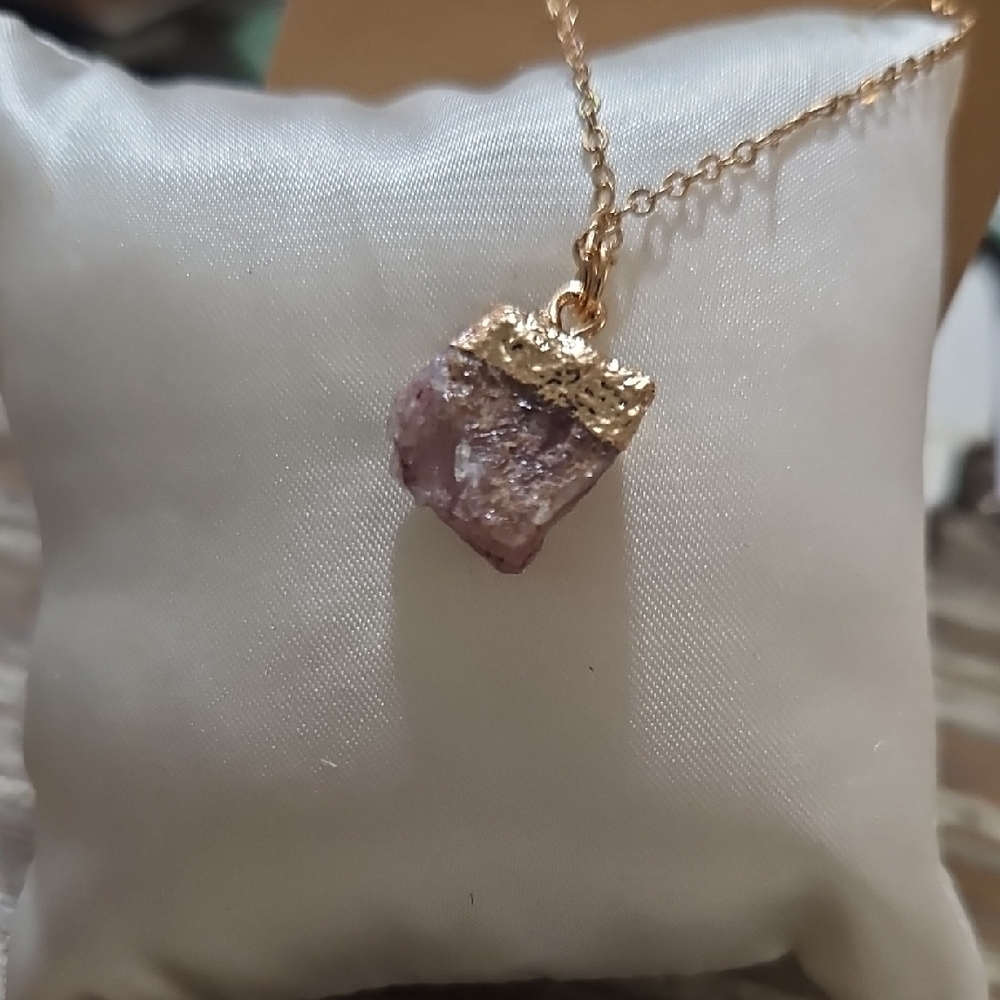 Strawberry Quartz Pendant Necklace